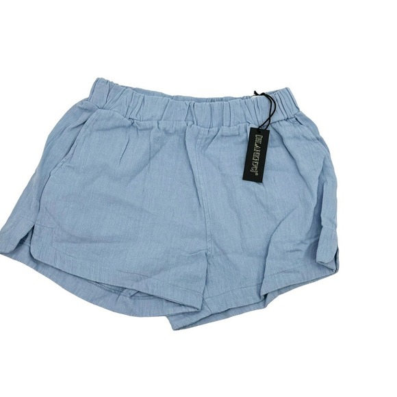 BLANKNYC Off Hours Women's Shorts Elastic Waistband Blue Size S NWT - Picture 4 of 11